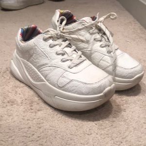 Zara White Chunky Platform Sneakers